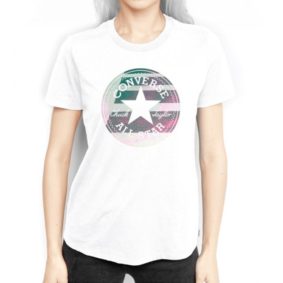Converse dámské tričko Photo Fill Chuck White Patch Crew Tee