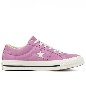 Converse one star varsity nubuck low top fuchsia glow right